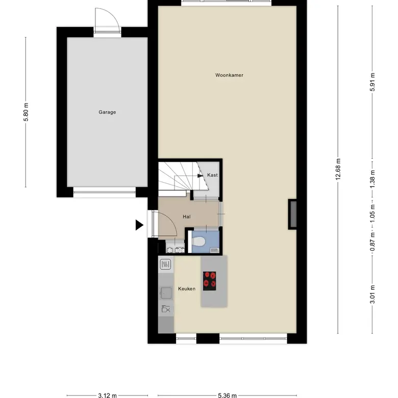 Plattegrond 2 van Koolmeesstraat 7