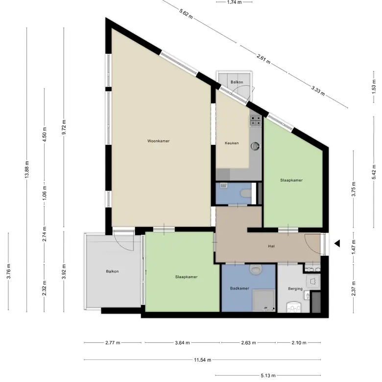 Plattegrond 1 van De Stek 12