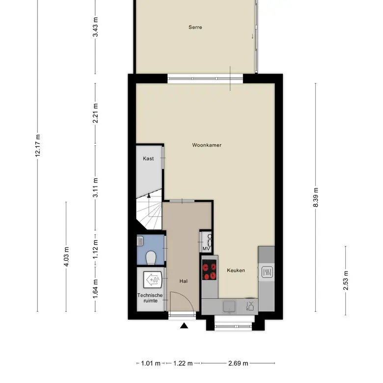 Plattegrond 2 van Spoorstraat 153