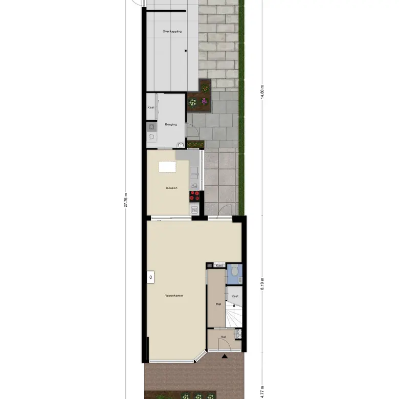 Plattegrond 2 van Woudrustlaan 4