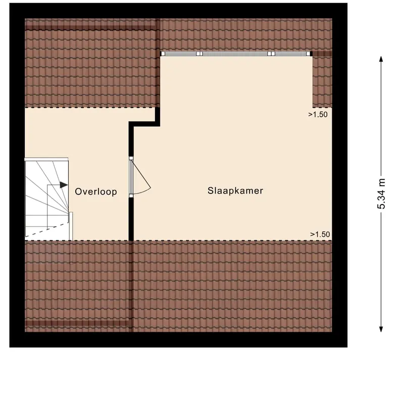 Plattegrond 4 van Pieter de Hooghstraat 65