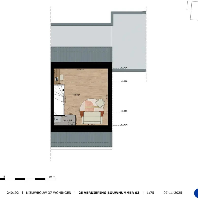 Plattegrond 3 van Spanbroekerweg 162B