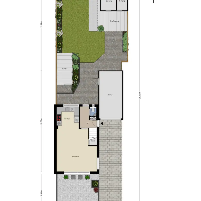 Plattegrond 1 van Korteweide 61