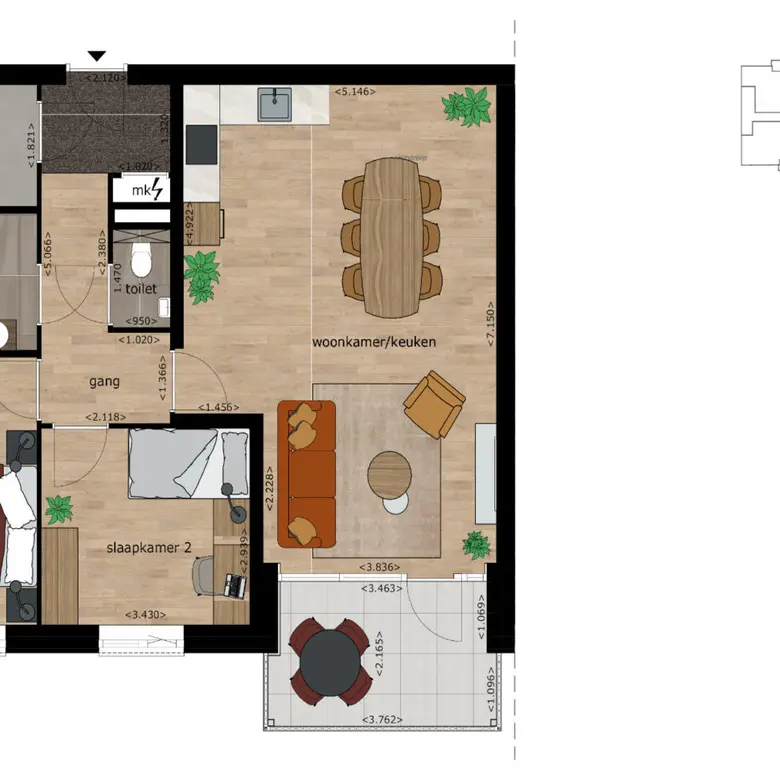 Plattegrond 1 van Lidwinaplantsoen 13