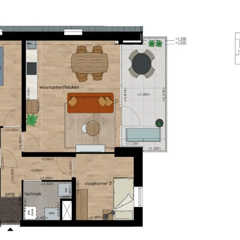 Plattegrond 1 van Lidwinaplantsoen 18