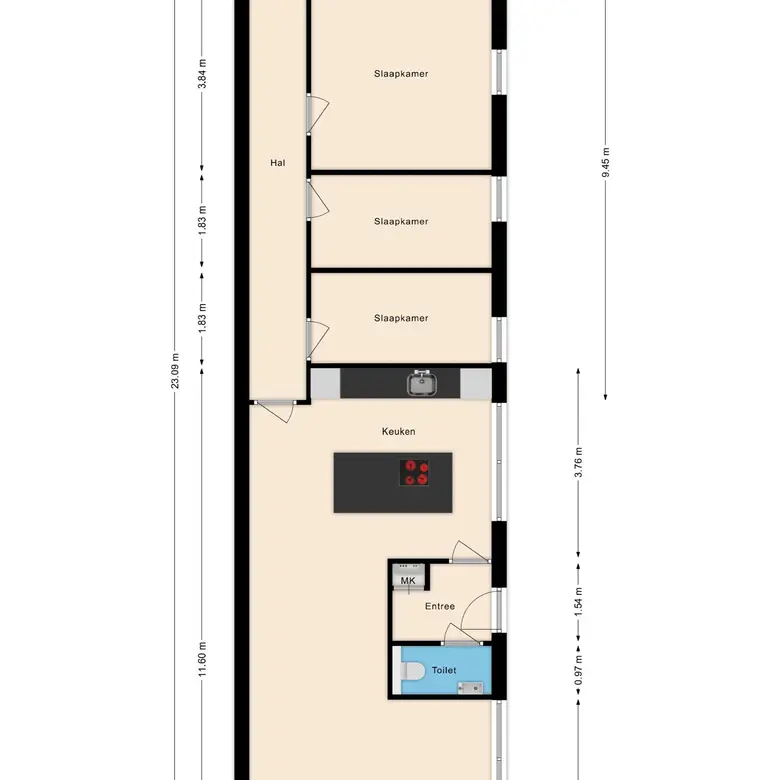 Plattegrond 1 van Patrijs 21A