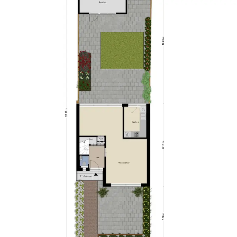 Plattegrond 1 van Middenweg 316