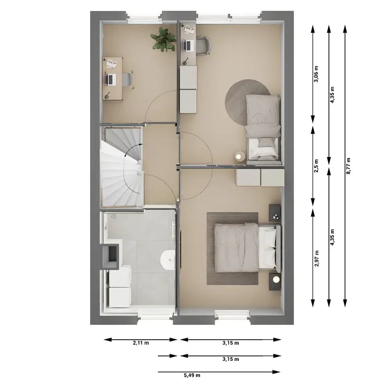 Plattegrond 2 van De Klamp 218