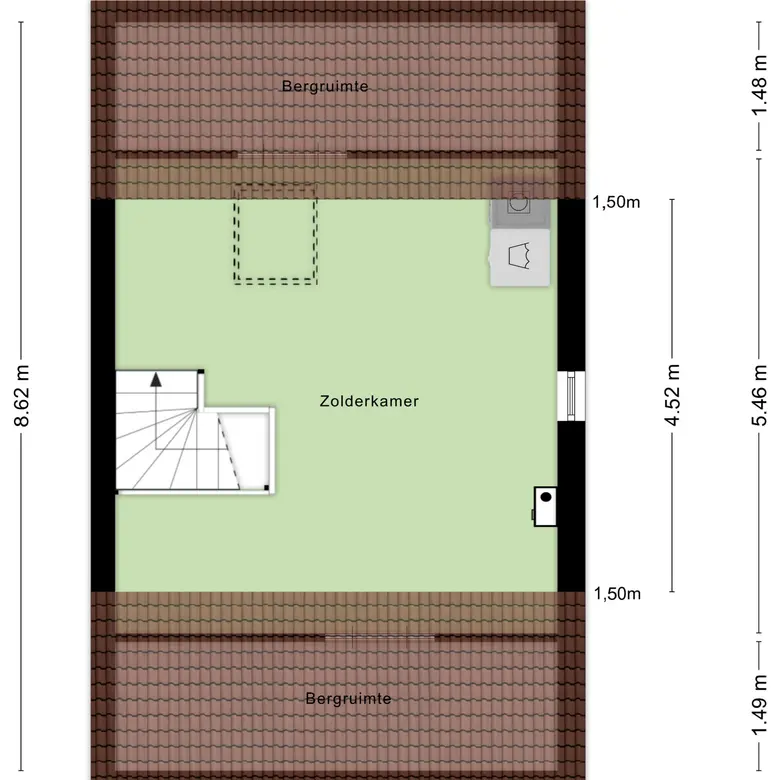 Plattegrond 5 van Klaversloot 54