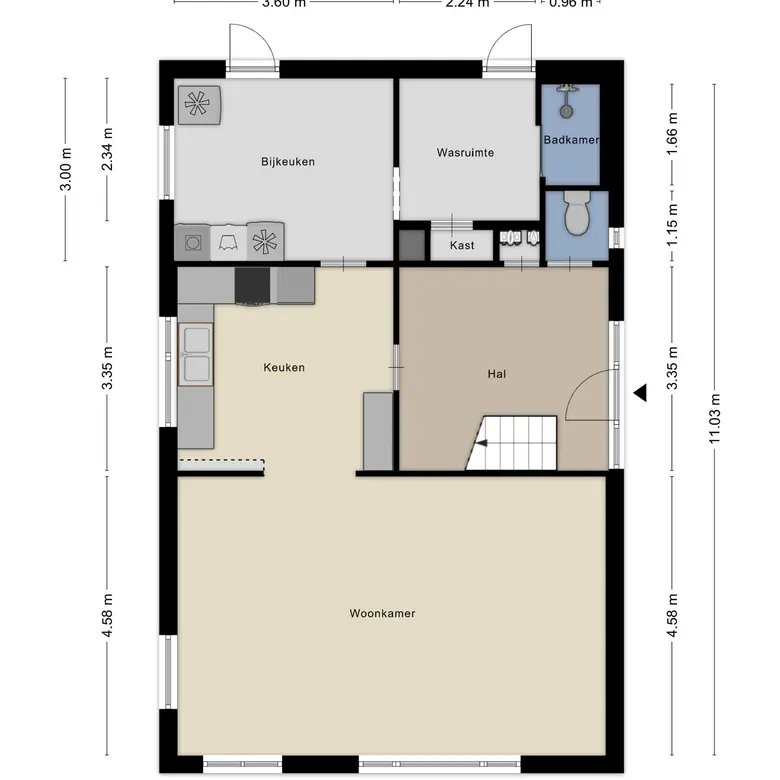 Plattegrond 1 van Klieftstraat 20