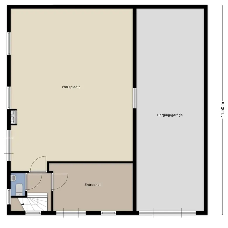 Plattegrond 1 van Hogeweg 92a