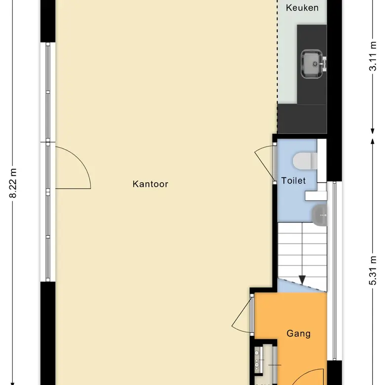 Plattegrond 1 van Kagerweg 71