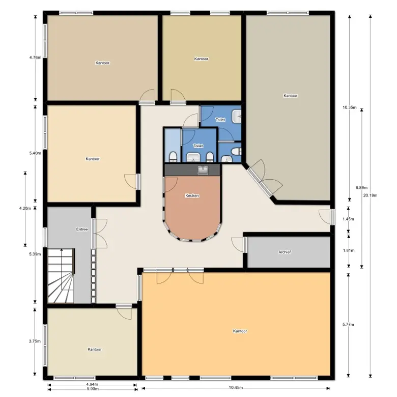 Plattegrond 1 van Geesterweg 4a