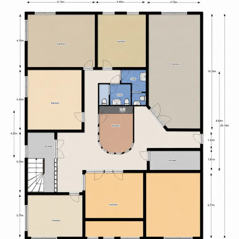 Plattegrond 1 van Geesterweg 4a