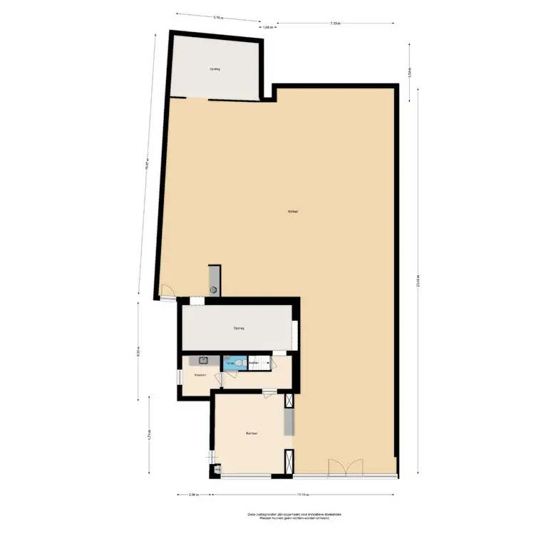 Plattegrond 2 van Dorpsstraat 7