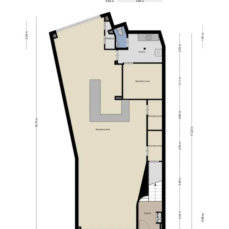 Plattegrond 1 van Breestraat 8
