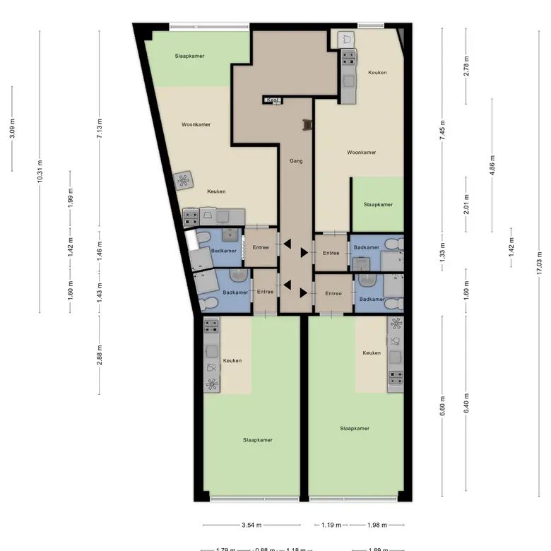 Plattegrond 3 van Breestraat 8