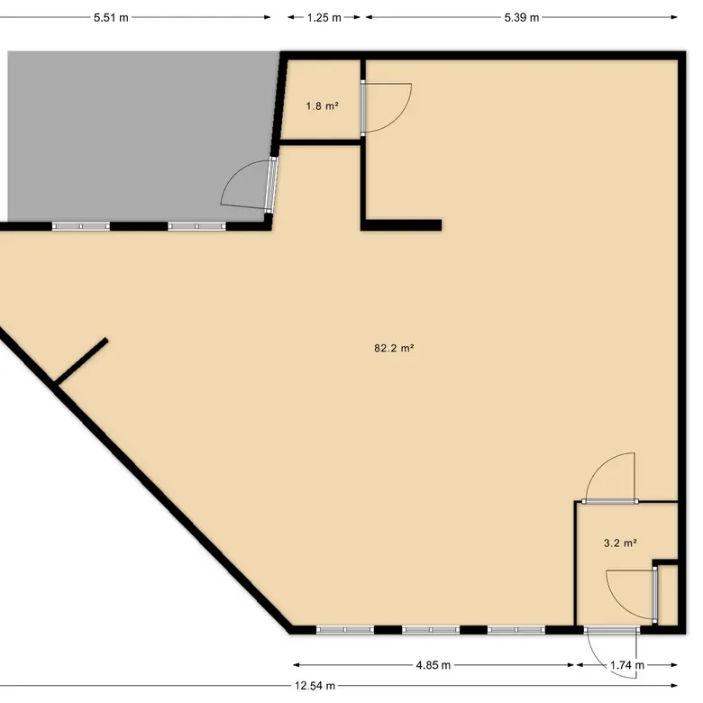 Plattegrond 2 van Burgemeester Mooijstraat 4a