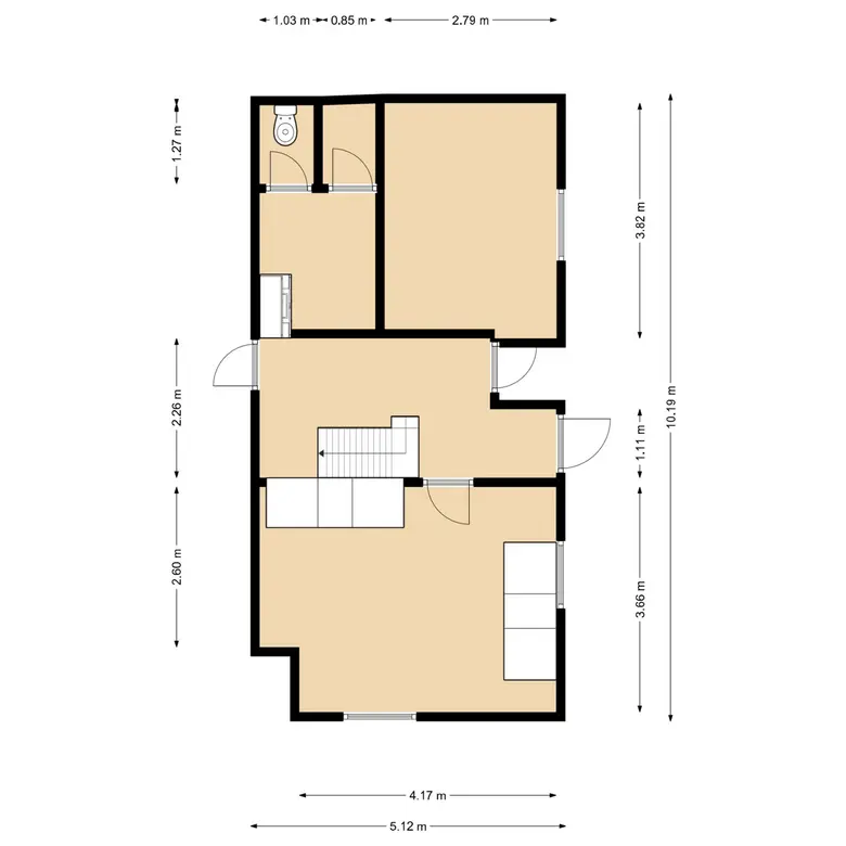 Plattegrond 1 van Noorderkade 10