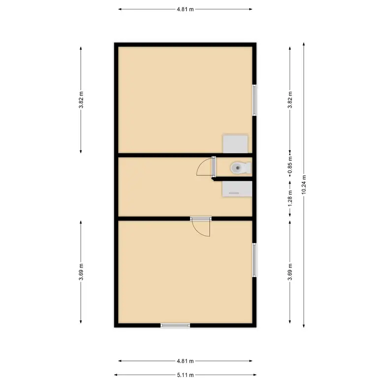Plattegrond 2 van Noorderkade 10