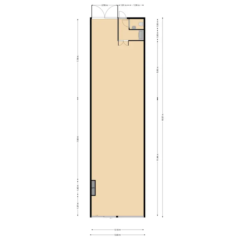 Plattegrond 1 van van Coevenhovenstraat 5