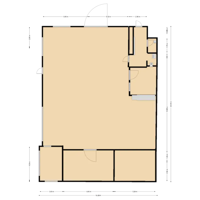 Plattegrond 1 van Industrieweg 20A