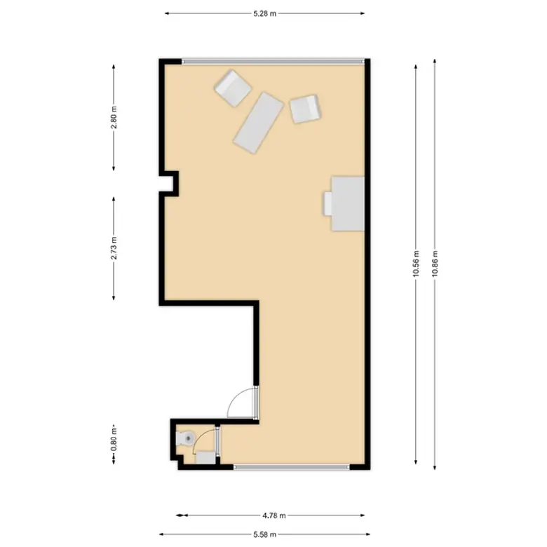 Plattegrond 1 van Bestevaerstraat 67M