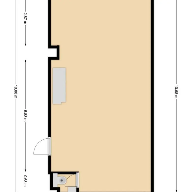 Plattegrond 2 van Bestevaerstraat 67M