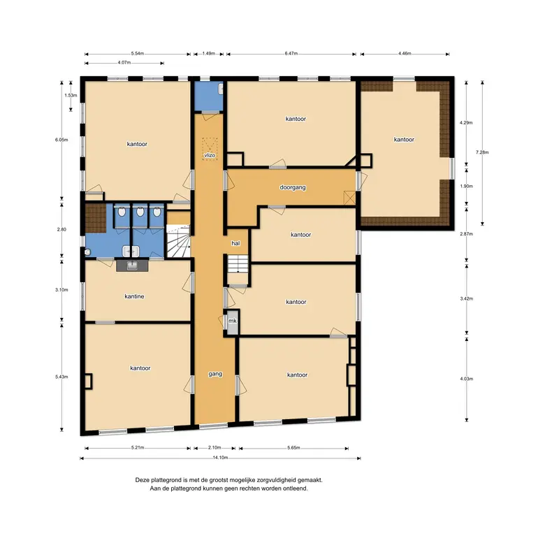Plattegrond 1 van Breestraat 101
