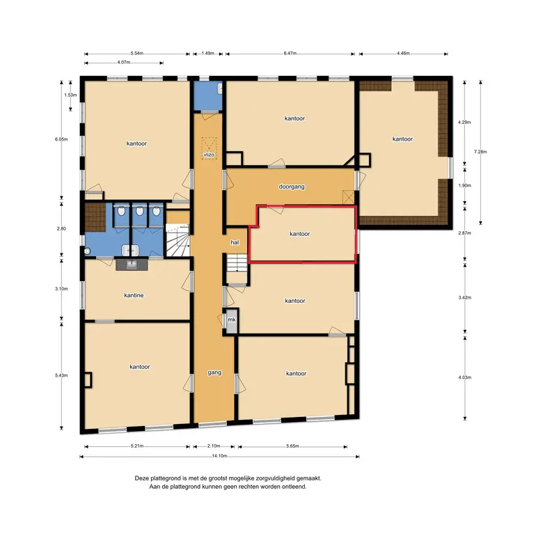Plattegrond 1 van Breestraat 101