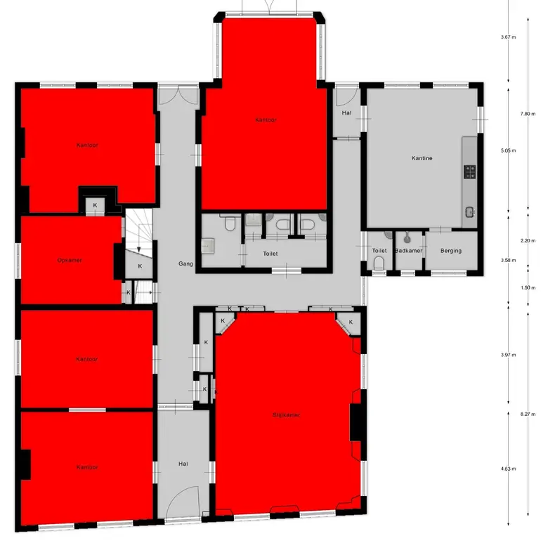 Plattegrond 1 van Breestraat 101