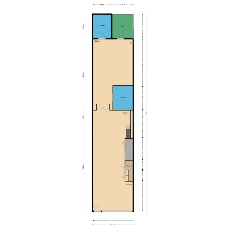 Plattegrond 1 van Baanstraat 43