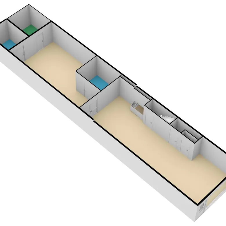 Plattegrond 2 van Baanstraat 43