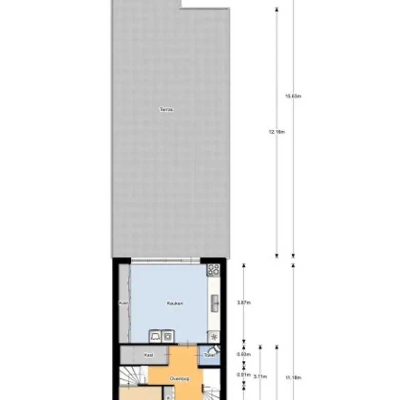 Plattegrond 3 van Baanstraat 43