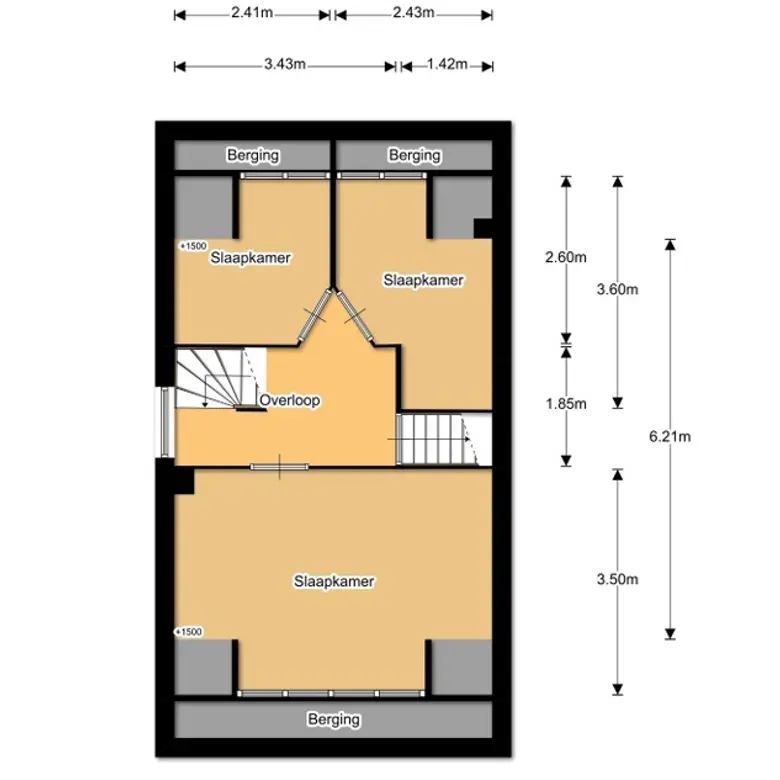 Plattegrond 4 van Baanstraat 43