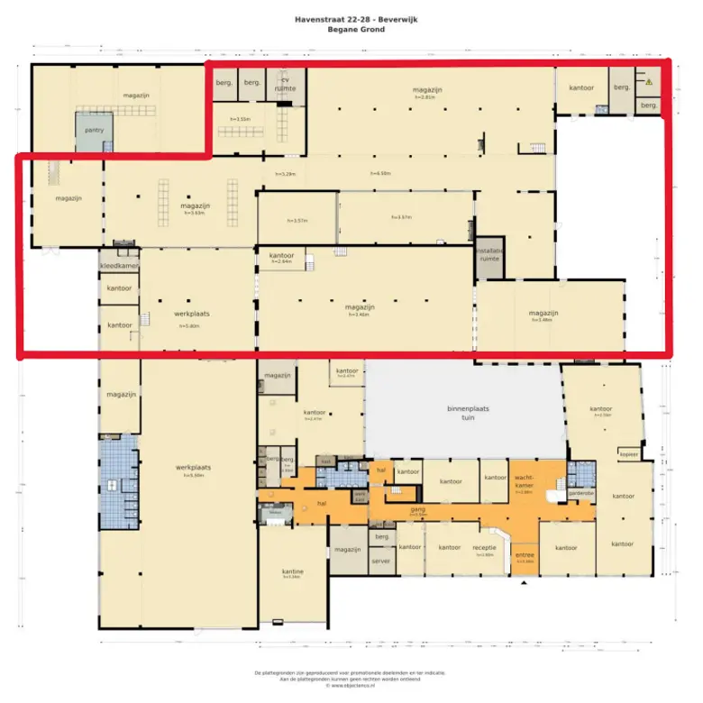 Plattegrond 1 van Havenstraat 18
