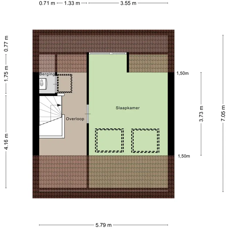 Plattegrond 5 van Jan Ligthartstraat 150