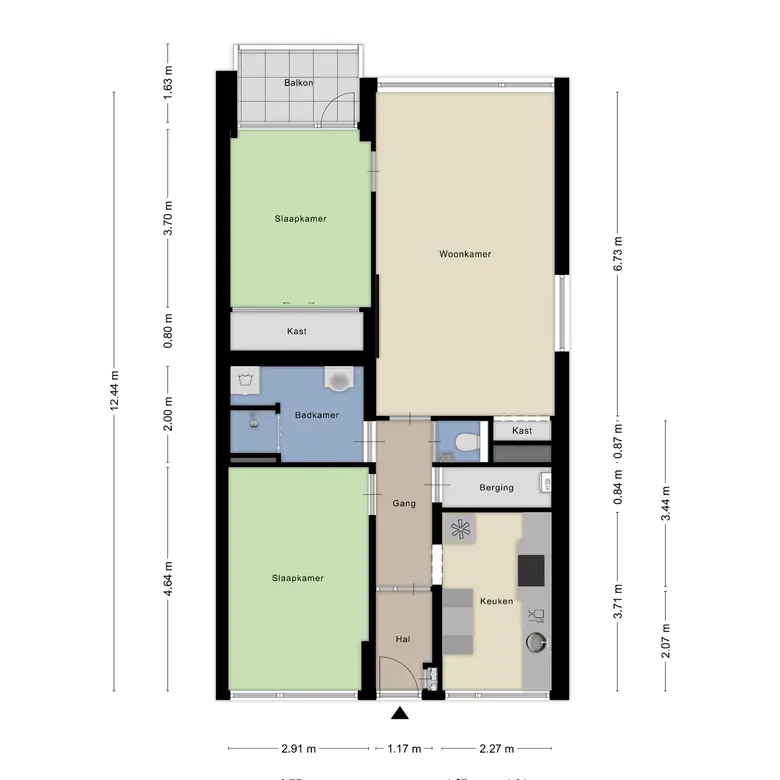 Plattegrond 1 van Jan Ligthartstraat 739