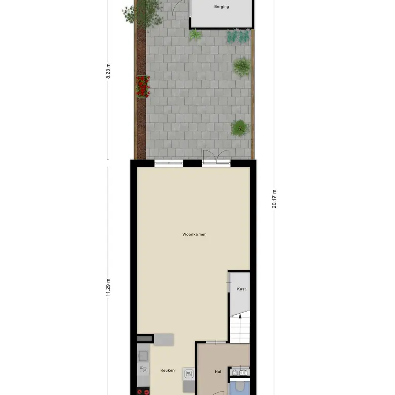 Plattegrond 1 van Schrijverskwartier 41