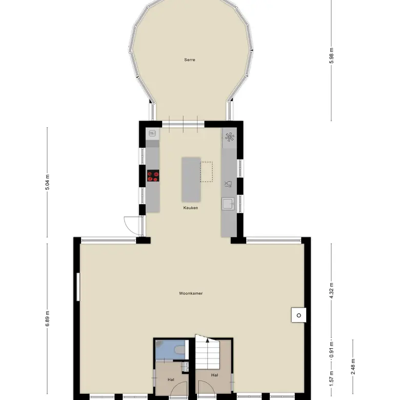 Plattegrond 2 van Veldweg 43