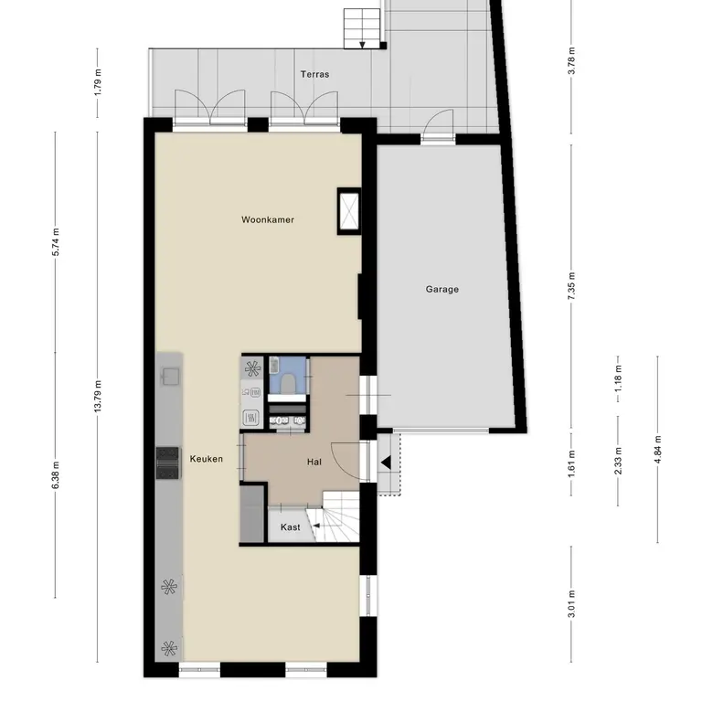 Plattegrond 2 van Beyaertlaan 23