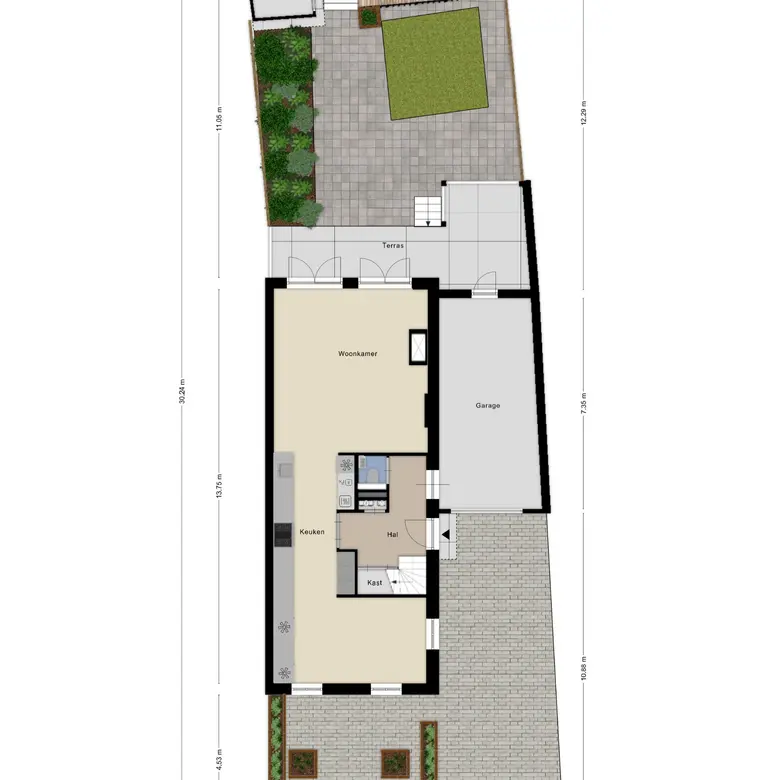 Plattegrond 1 van Beyaertlaan 23