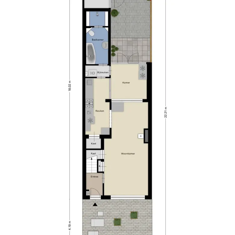Plattegrond 1 van Kerkweg 98