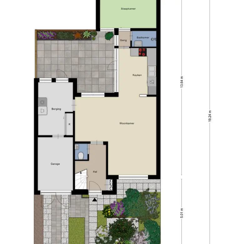 Plattegrond 2 van Koningin Wilhelminastraat 32