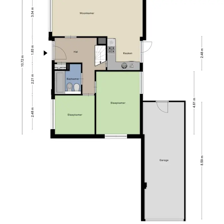Plattegrond 2 van van der Ploegstraat 93