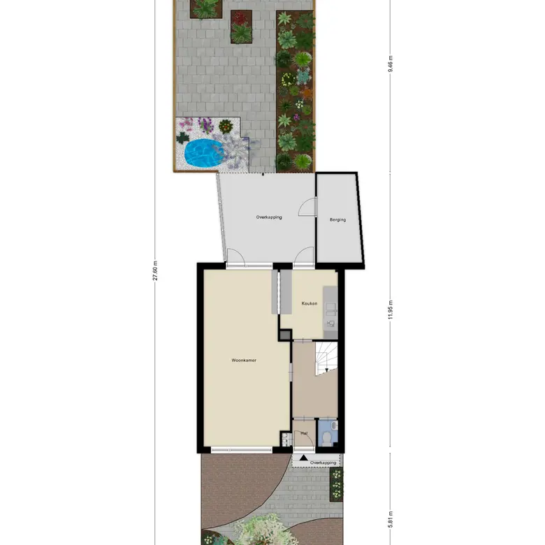 Plattegrond 1 van Prof ten Doesschatestraat 271