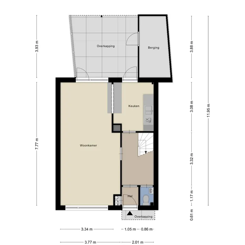 Plattegrond 2 van Prof ten Doesschatestraat 271