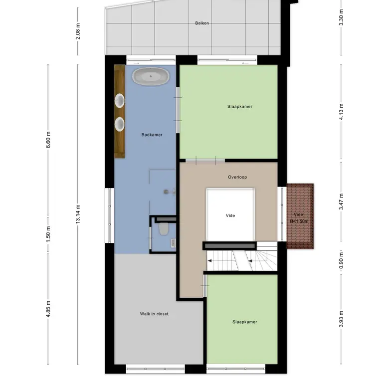 Plattegrond 4 van Stroomwal 9