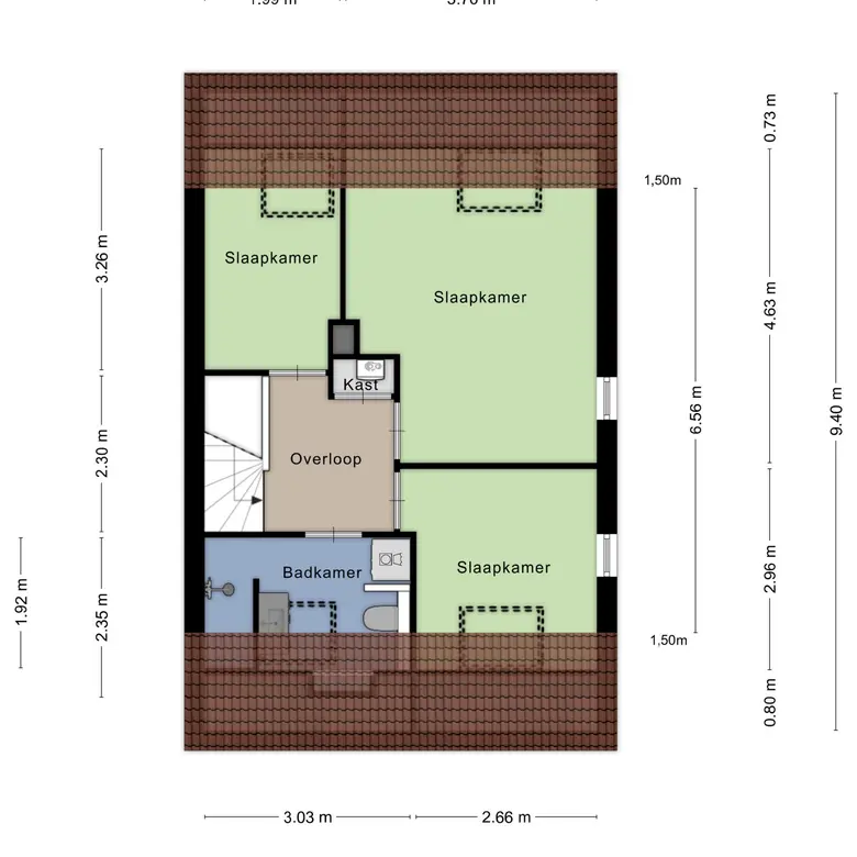 Plattegrond 2 van Aletta Jacobsstraat 85
