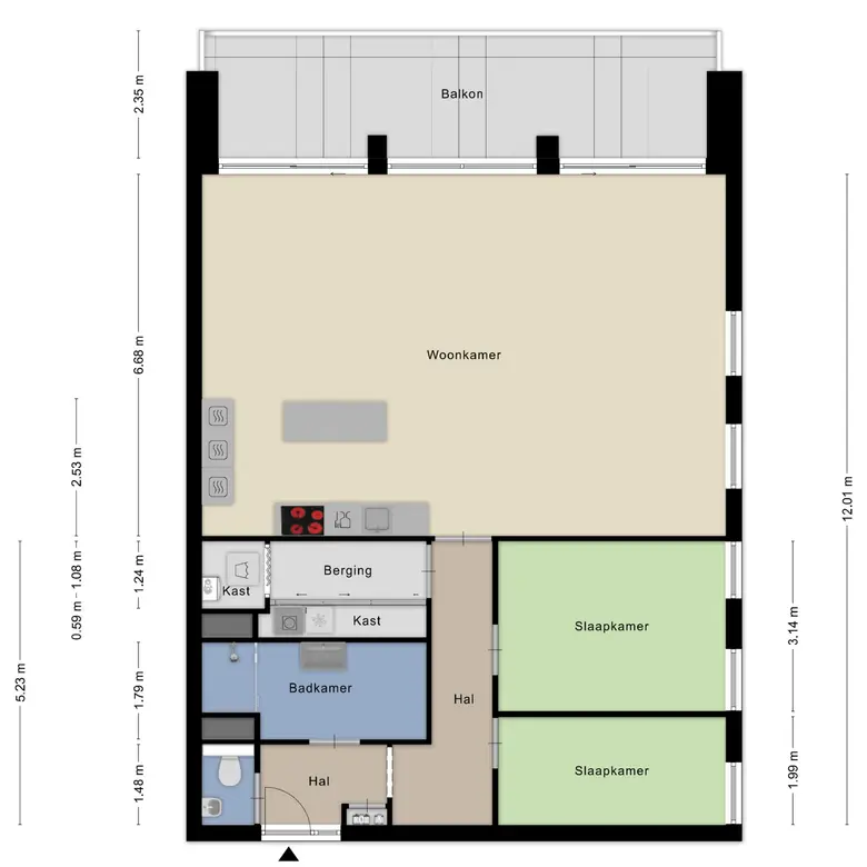 Plattegrond 1 van Singelweide 133